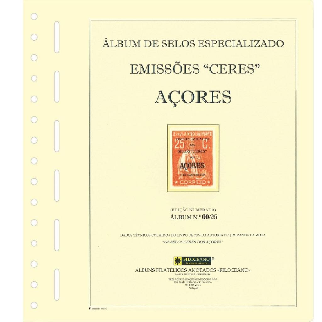 CONJUNTO DE FOLHAS DOS AÇORES (CERES), VERSÃO COM TIRAS PROTETORAS
