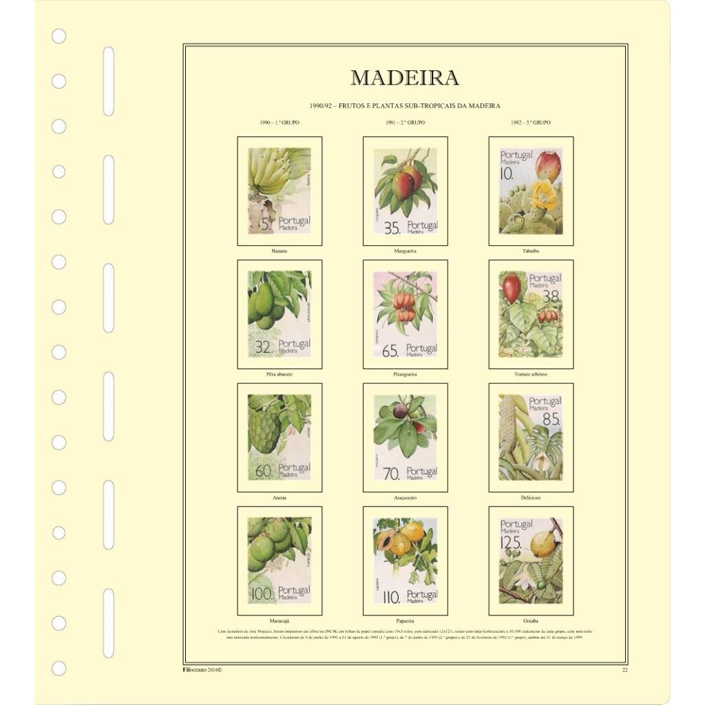 CONJUNTO DE FOLHAS DA MADEIRA - AUTONOMIA, DE 1980-2010, VERSÃO COM TIRAS PROTETORAS