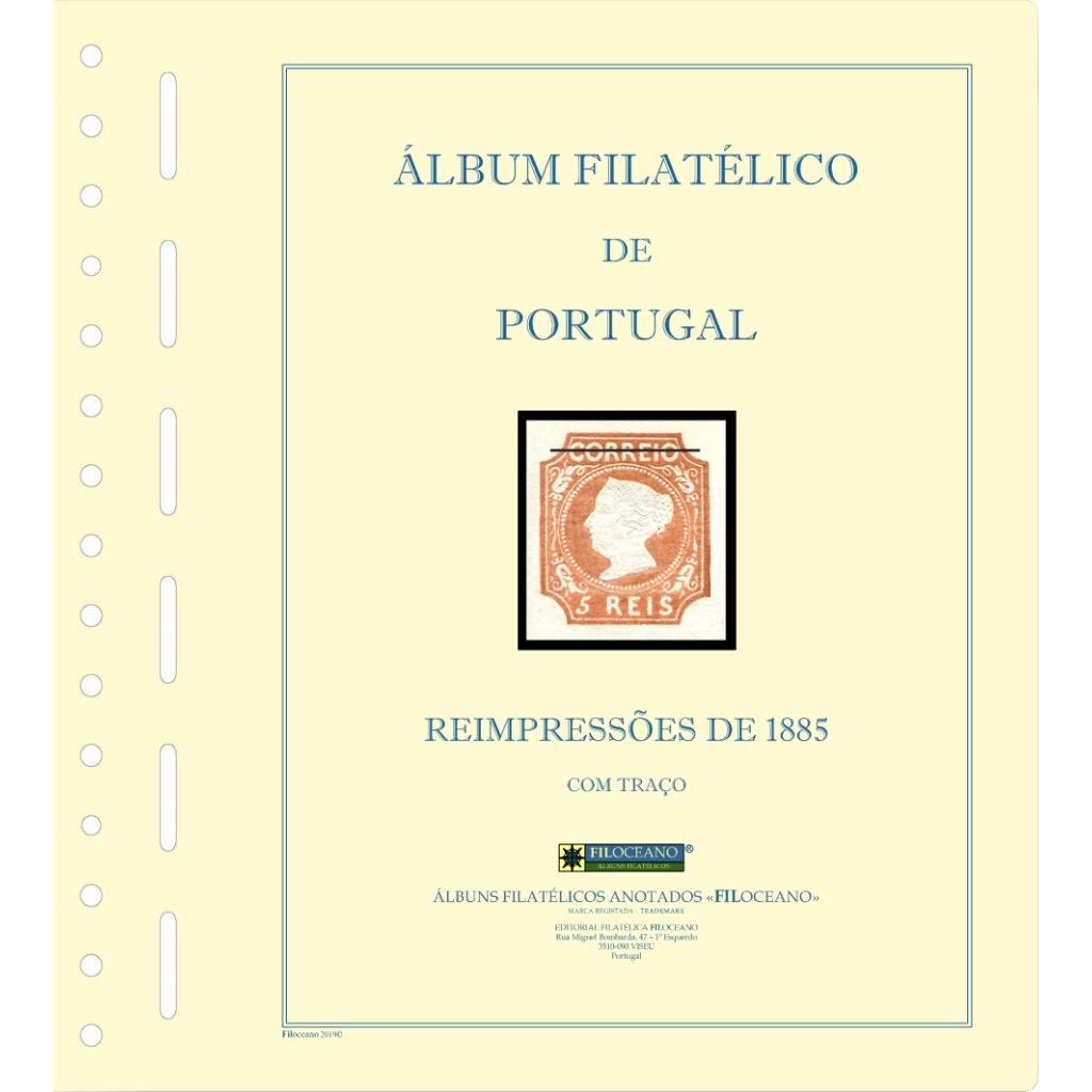 CONJUNTO DE FOLHAS DE PORTUGAL (REIMPRESSÕES COM TRAÇO), VERSÃO COM TIRAS PROTETORAS